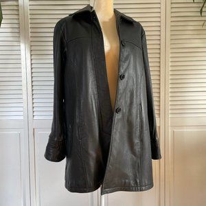 90's Leather Coat